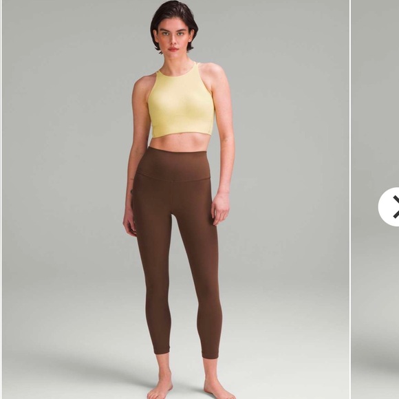 lululemon athletica Pants - Lululemon Ribbed High Rise Align Leggings in Java Size 2 25”